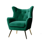 Royal Green Tufted Velvet Lounge Chair